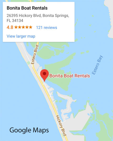 Location Map Driving Directions Bonita Boat Rentals